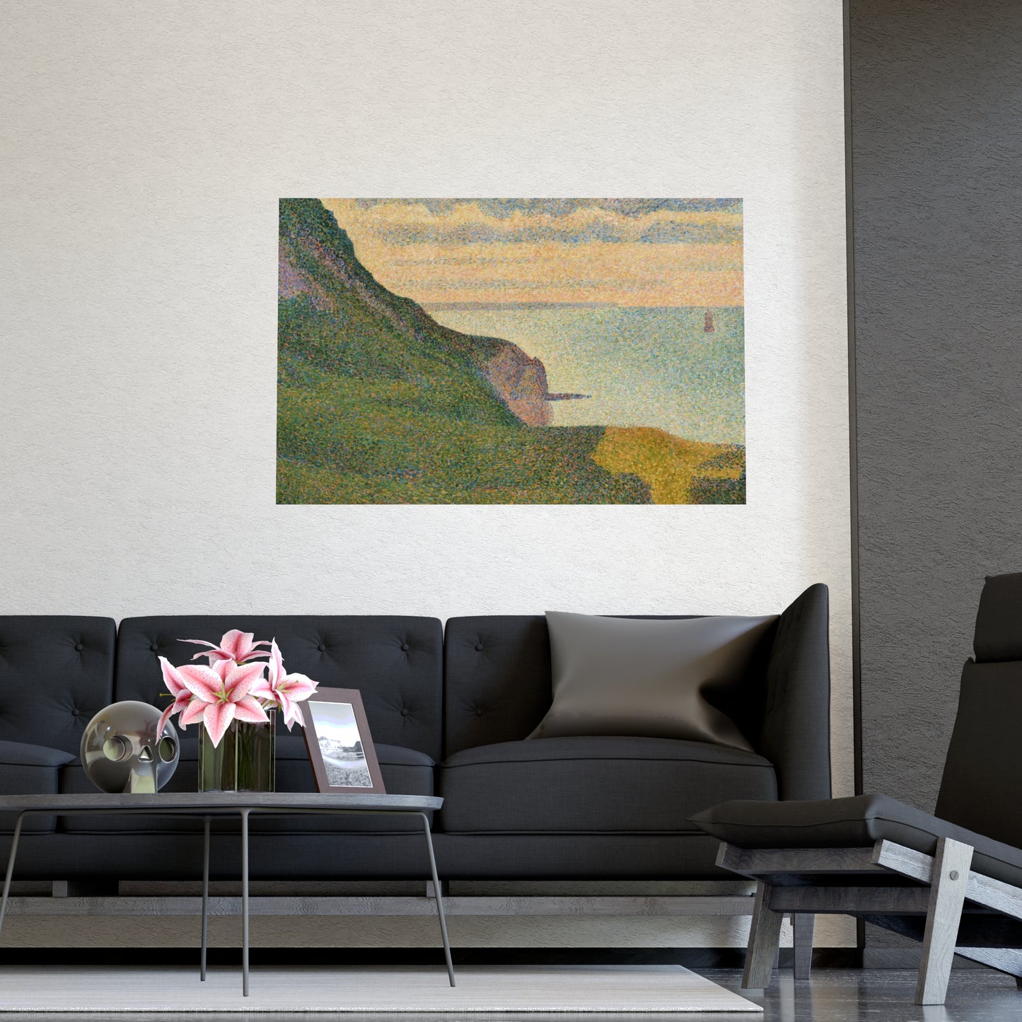 Seascape at Port-en-Bessin Normandy - Seurat Fine Art Poster