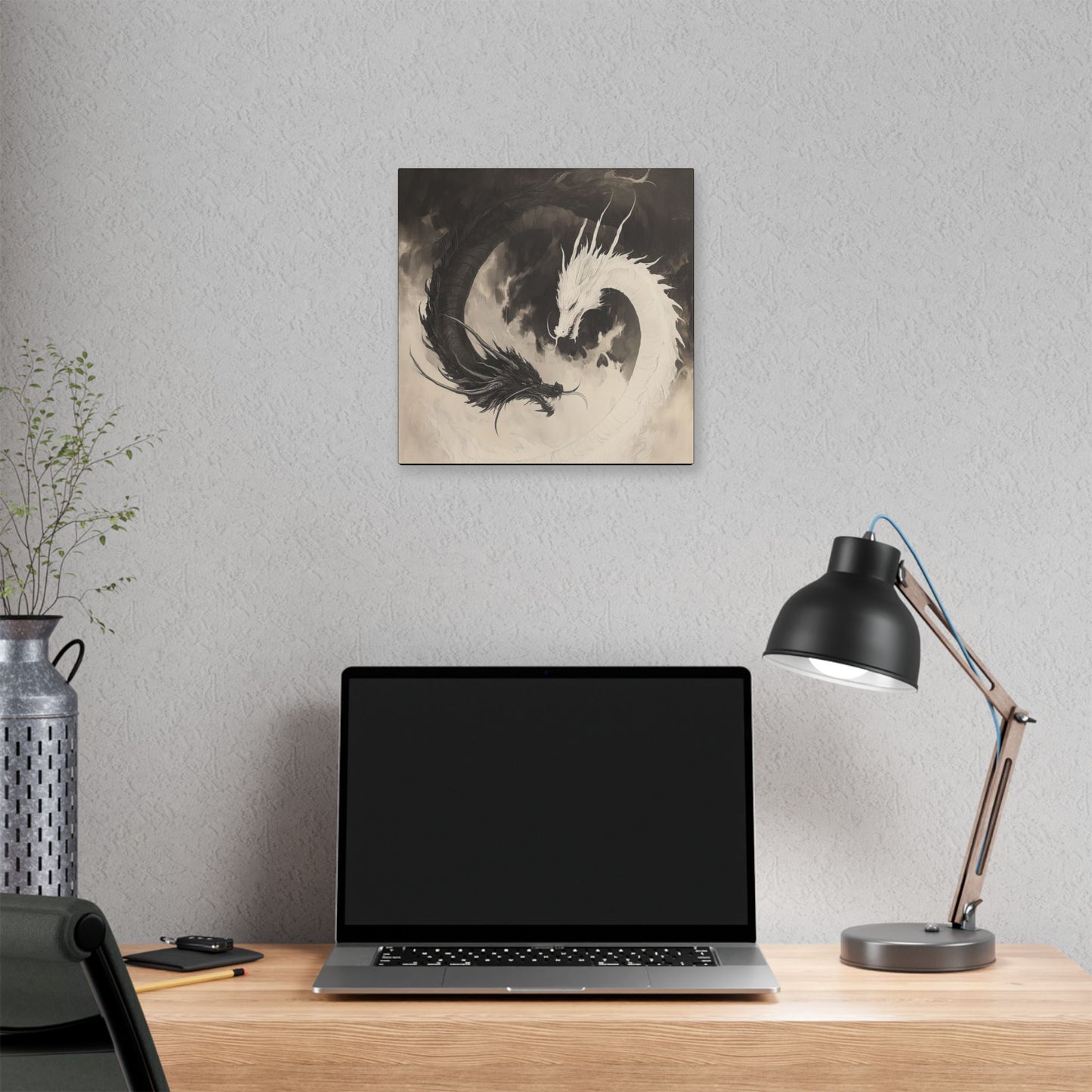 Yin & Yang - Dragon Art Collection -  Fine Art Print on Canvas