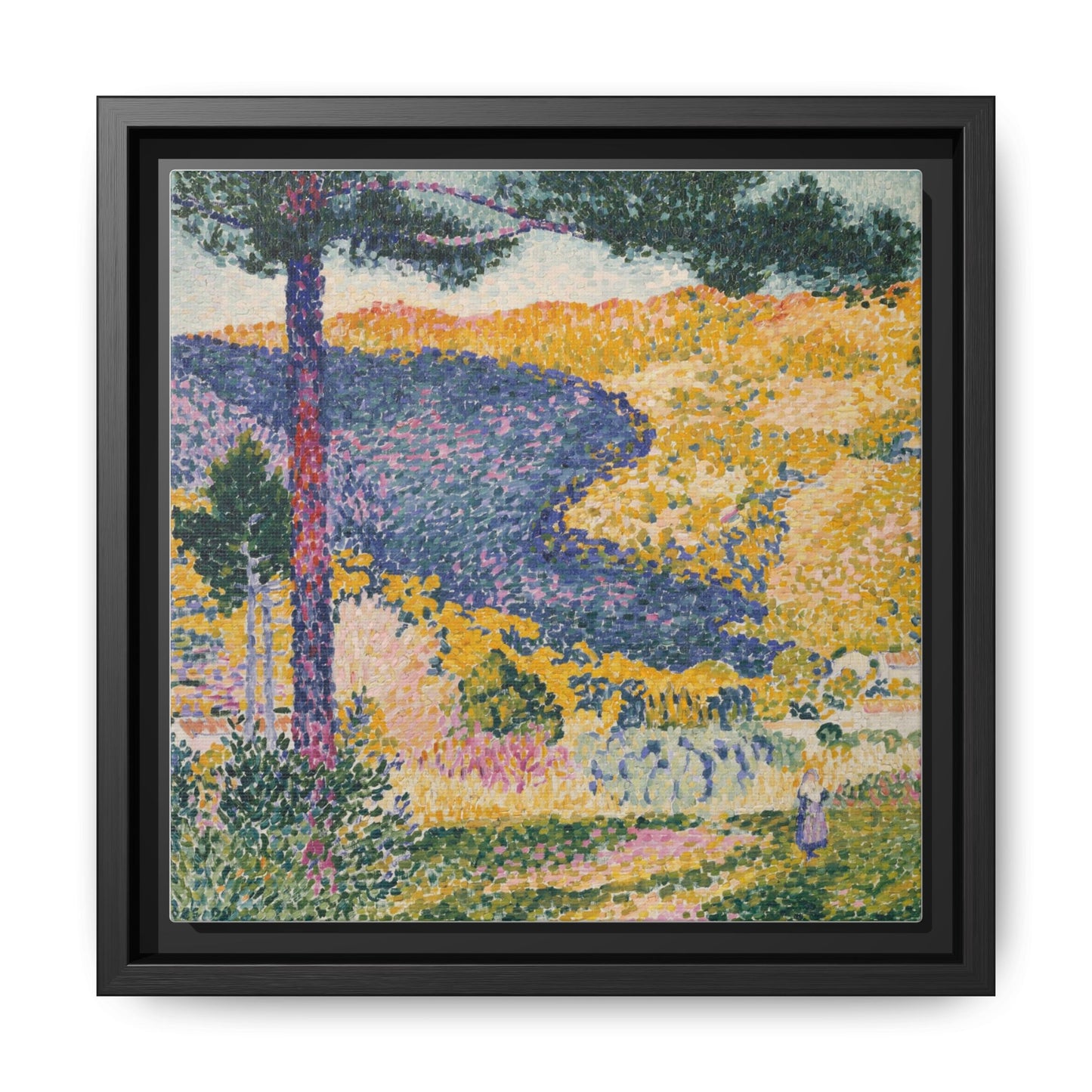 Valley with Fir Shade on the Mountain - Museum Collection - Framed Canvas Print