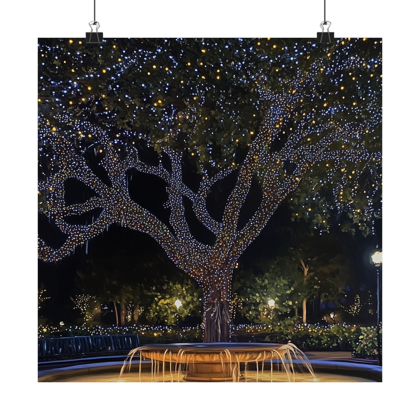 Winter Lights in the Park - Fine Art Print - Poster Print