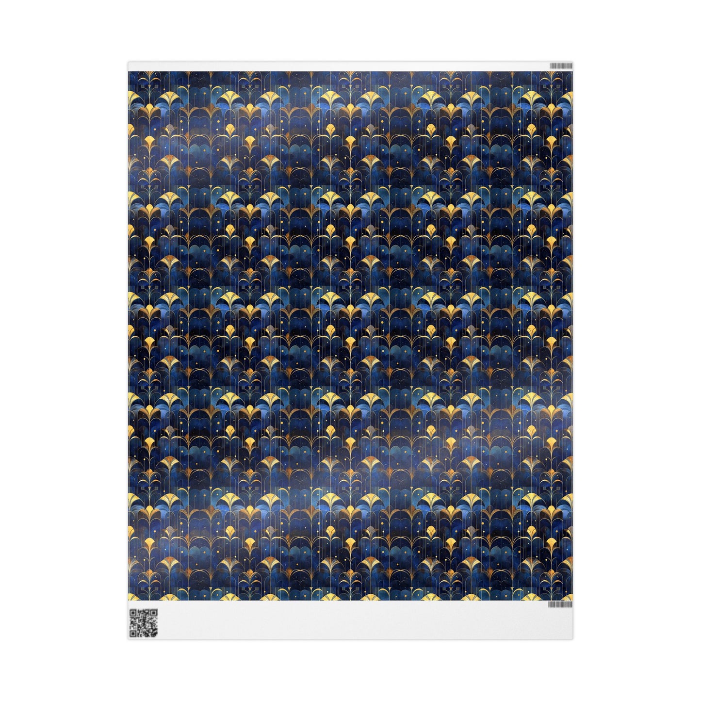Art Deco Style - Navy & Gold - Art Print Wrapping Papers