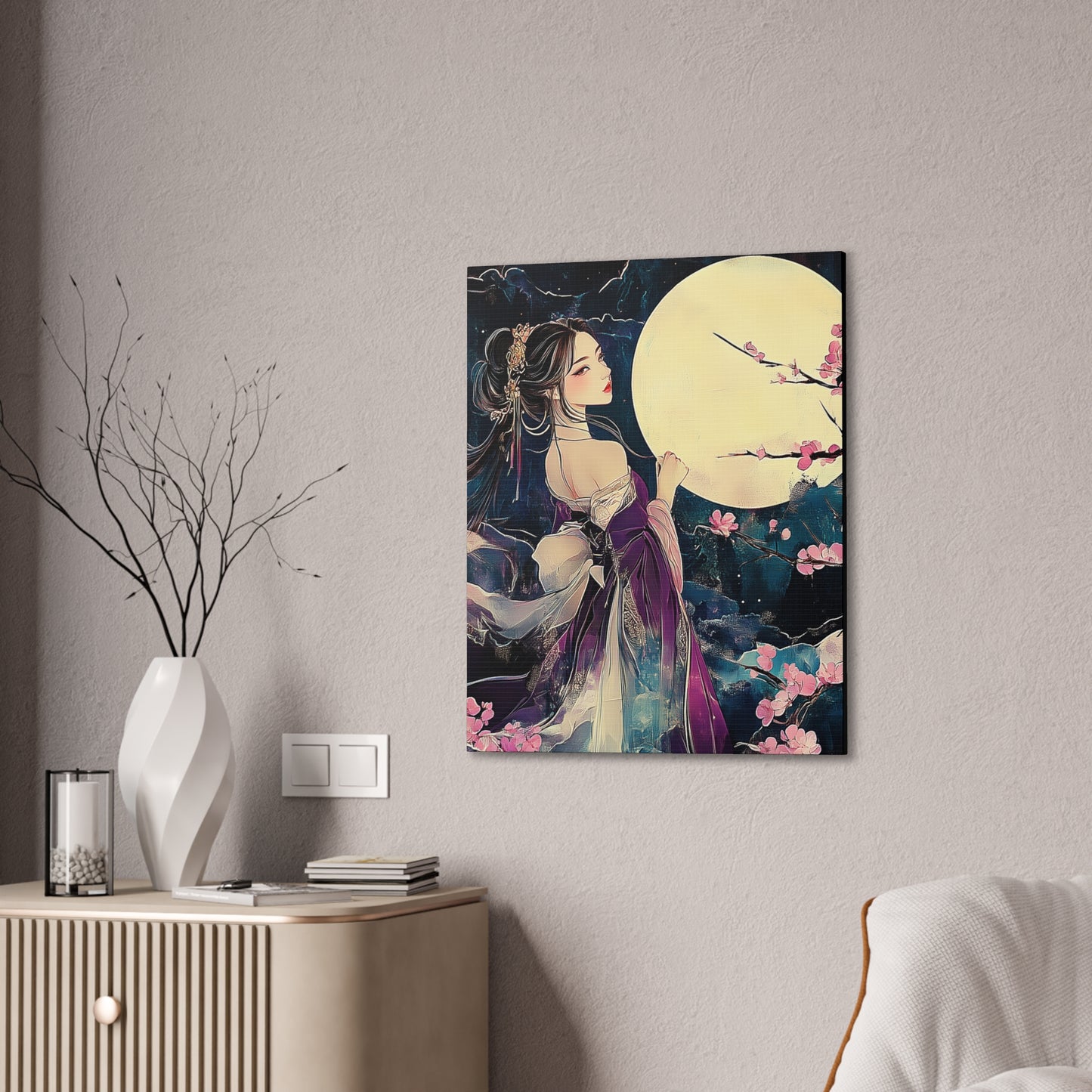 Thinking of You in the Moonlight - Fine Art Print - Wall Art on Canvas