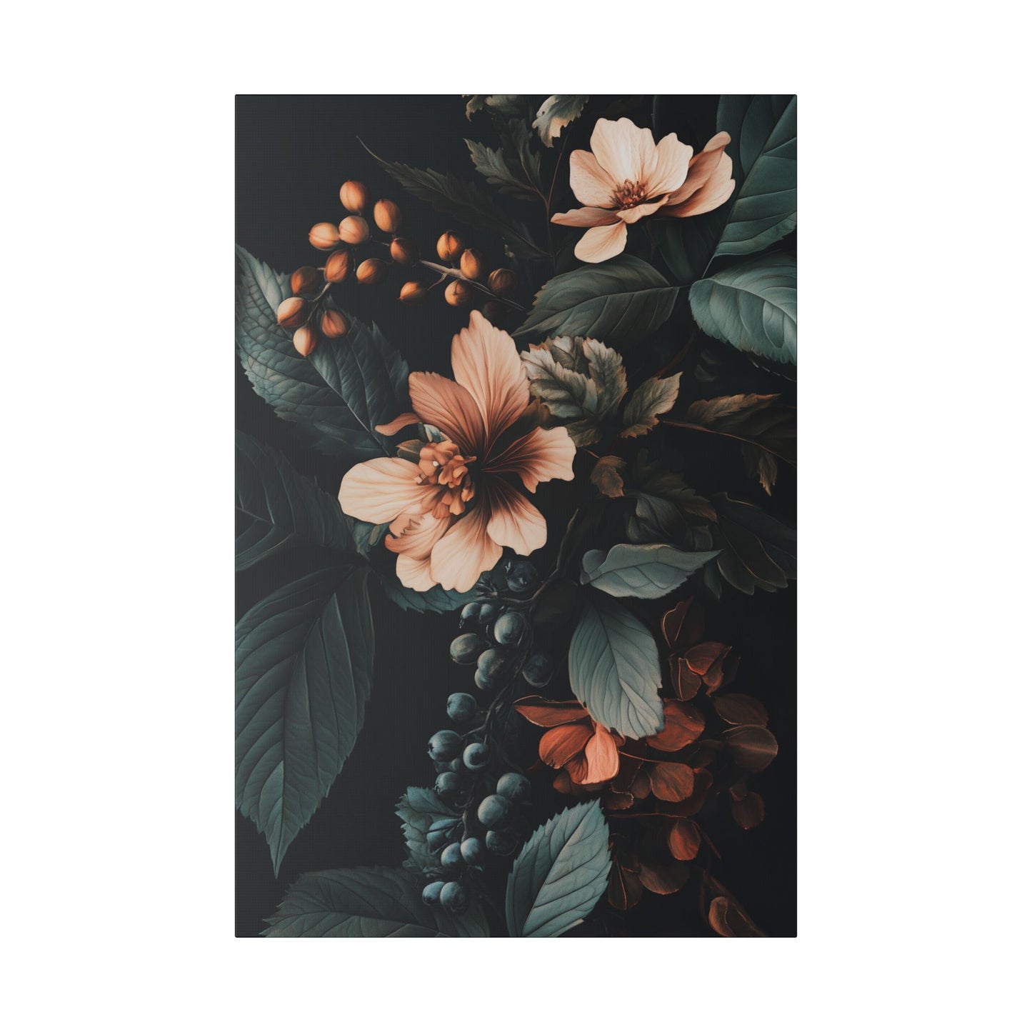 Evergreen Moody Botanical -Secret Garden Series  - Fine Art Print on Canvas