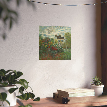 Monet - Artist's Garden at Argenteuil Fine Art Print
