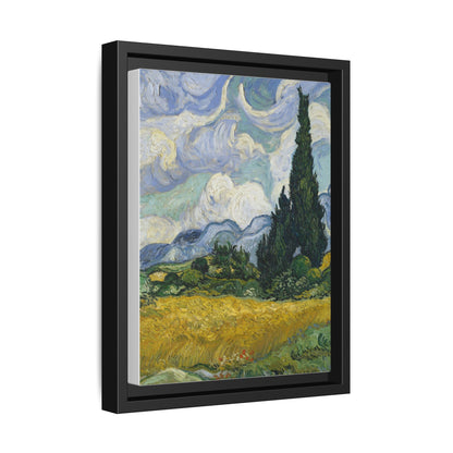 Van Gogh - Wheat Field with Cypresses - Museum Collection - Framed Canvas Print