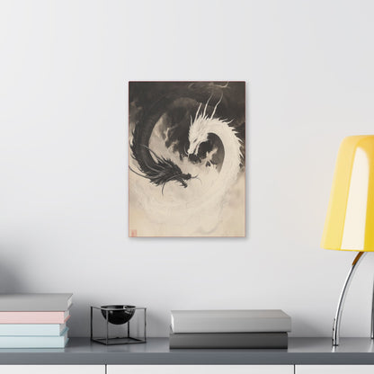 Yin & Yang - Dragon Art Collection -  Fine Art Print on Canvas
