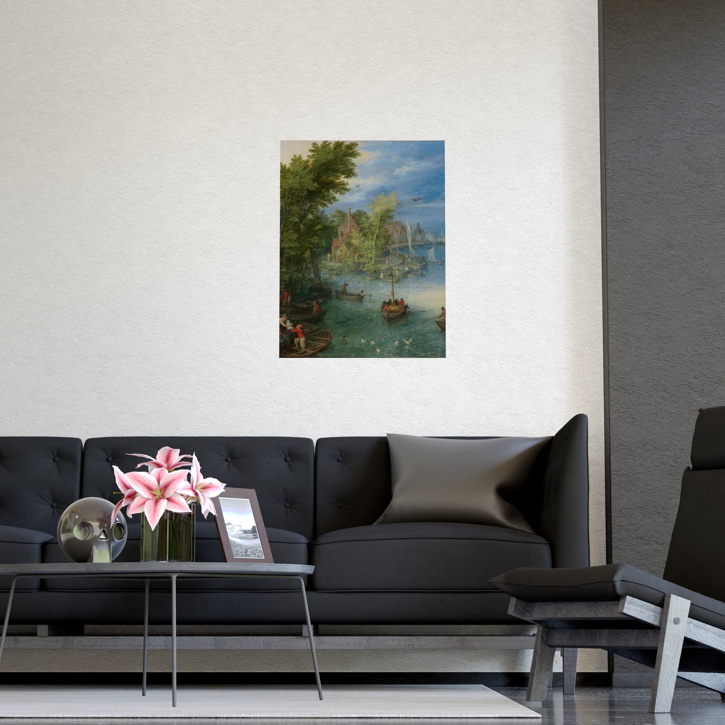 River Landscape Scene - Dutch Golden Age - Vintage Fine Art Print