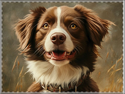 Charming Dog Portrait Framed Wall Art