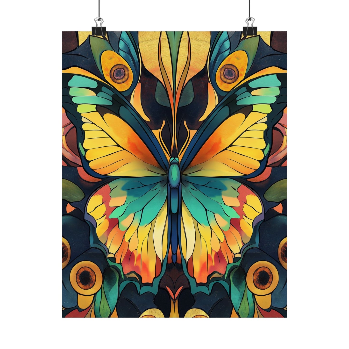 Brilliant Butterfly - Bohemian Wall Art - Fine Art Print - Poster Matte - Vertical Wall Décor