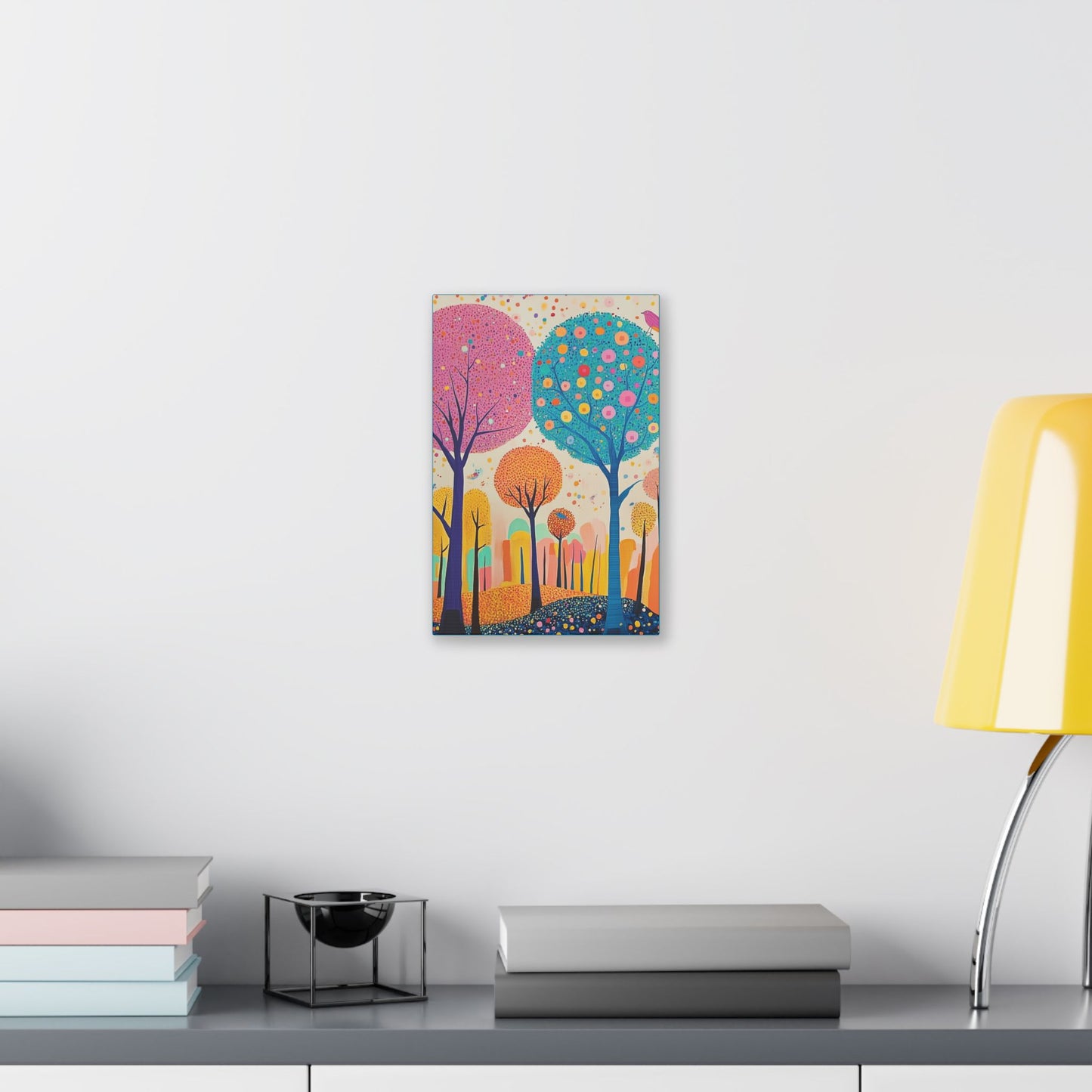 Happy Polka Dot Trees - Delight in Nature Series - Fine Art Print on Canvas