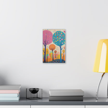 Happy Polka Dot Trees - Delight in Nature Series - Fine Art Print on Canvas