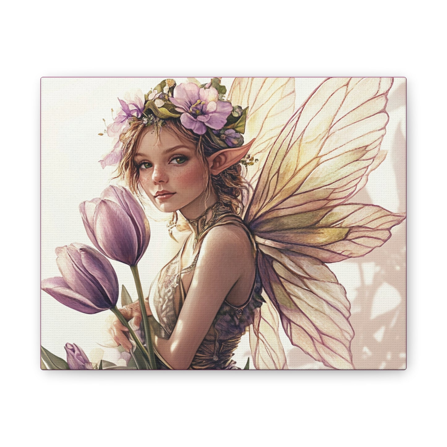 Tuesdays are for Tulips - Flowers & Fairies Collection - Fine Art Print on Canvas