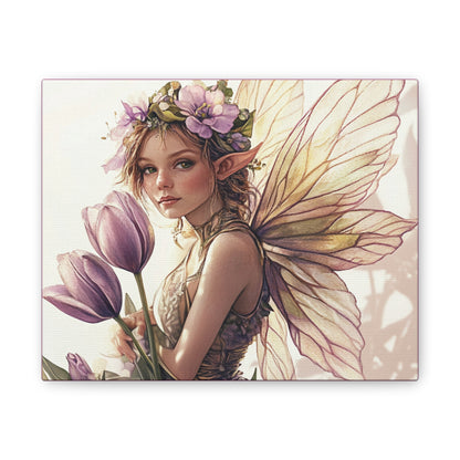 Tuesdays are for Tulips - Flowers & Fairies Collection - Fine Art Print on Canvas