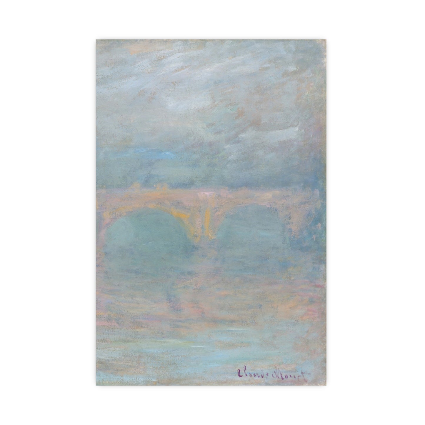 Waterloo Bridge London at Sunset - Monet Fine Art Poster