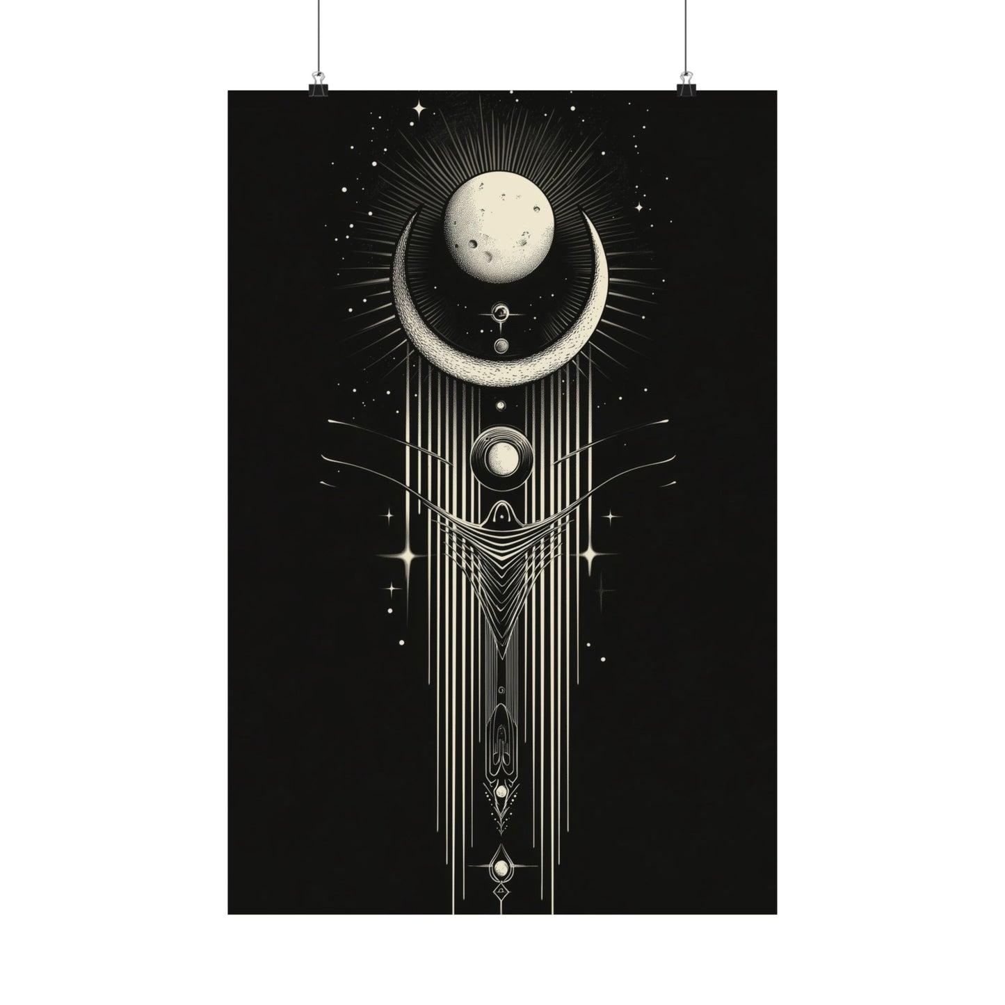 Guided by the Moon - Fine Art Print - Cosmic Poster - Celestial Wall Art - Astronomy Lovers - Space - Ethereal