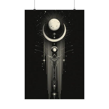 Guided by the Moon - Fine Art Print - Cosmic Poster - Celestial Wall Art - Astronomy Lovers - Space - Ethereal