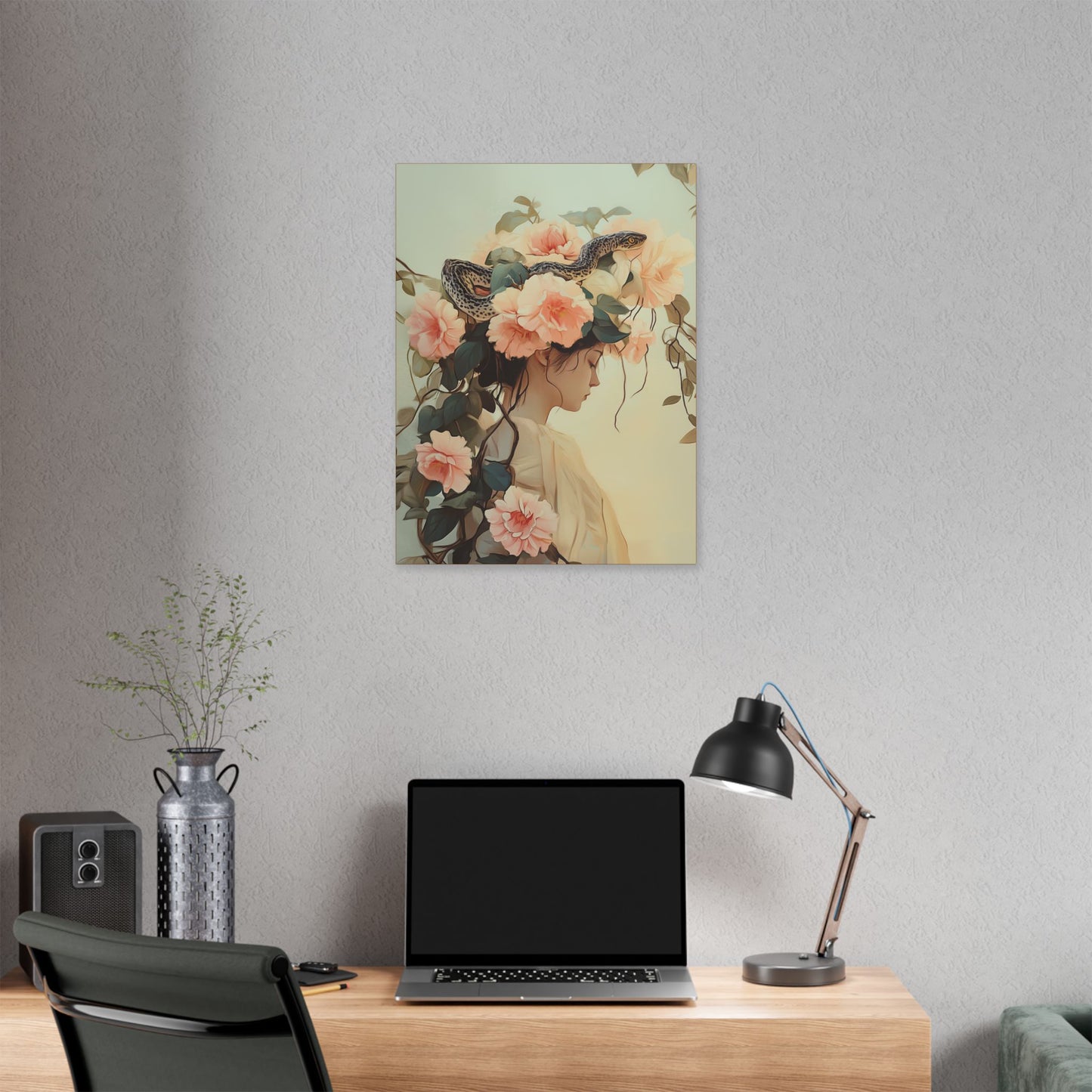 Snake Charmer - Secret Garden Series - Fine Art Print on Canvas
