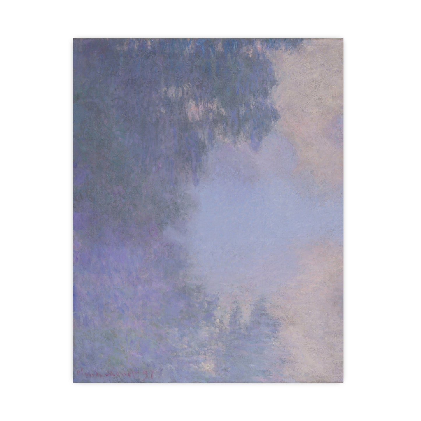 Branch of the Seine near Giverny in Mist - Monet Fine Art Poster