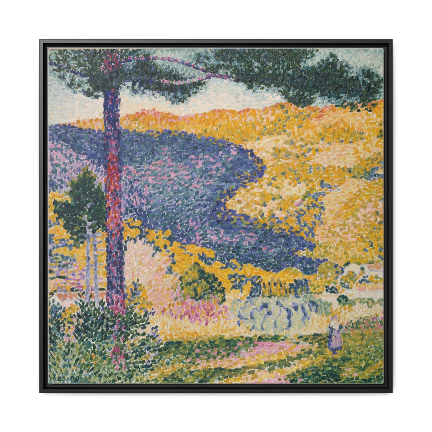 Valley with Fir Shade on the Mountain - Museum Collection - Framed Canvas Print