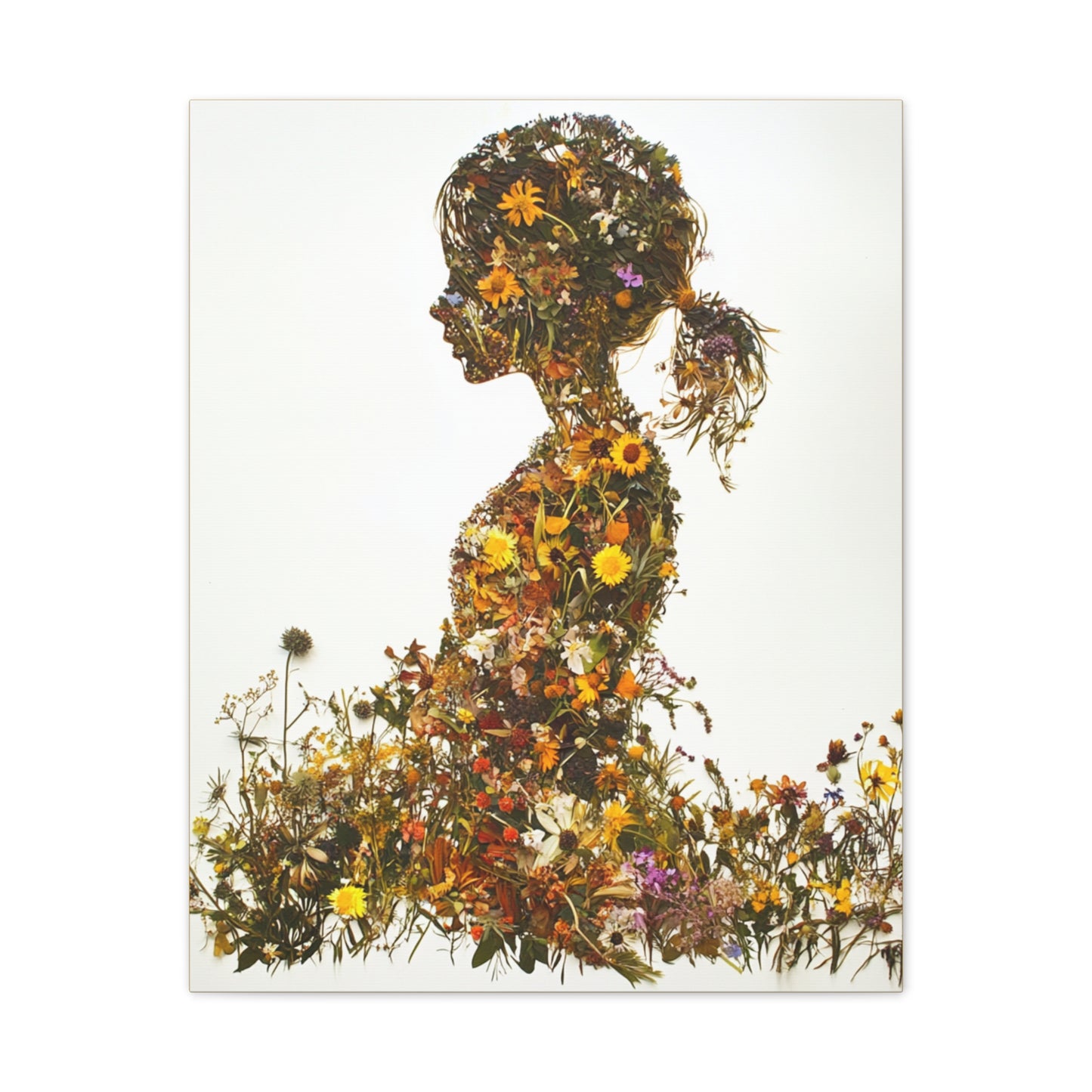 Summers Gone By - Wildflowers Fine Art Print on Canvas