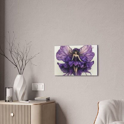 A Violet Affair - Fairies & Flowers Collection - Wall Art - on Canvas