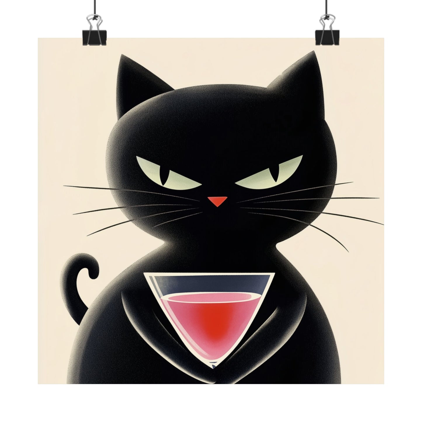 Yes, I'm Judging You - Cat Café Series - Black Cat Poster - Stylish Wall Art for Cat Lovers