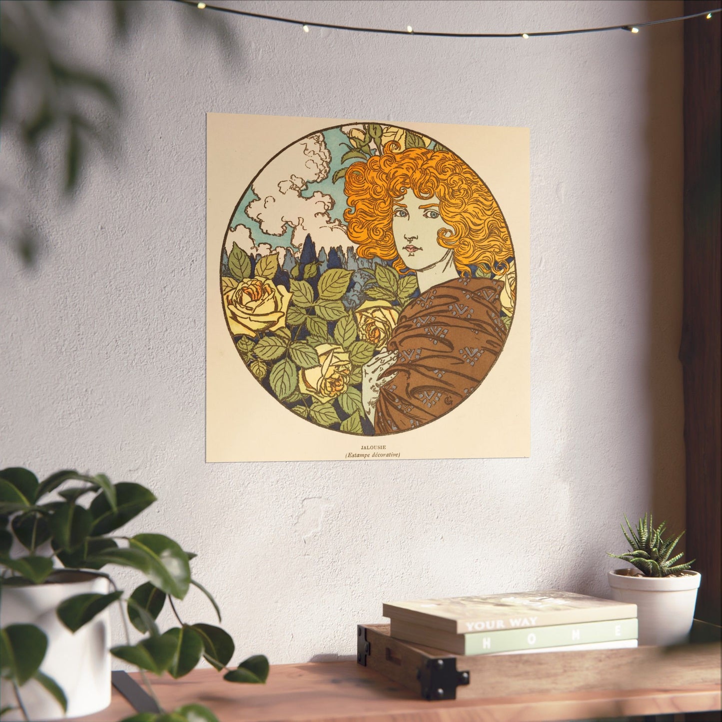 Jealousy - Classic Art - Fine Art Print - Vintage Floral Art Print - Matte Vertical Poster - Art Noveau Posters