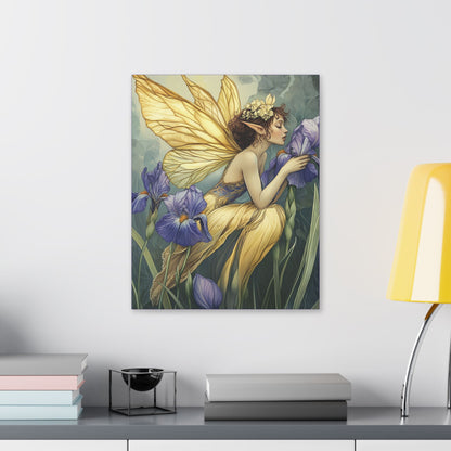 Iris You Were Here - Flowers & Fairies Collection - Fine Art Print on Canvas