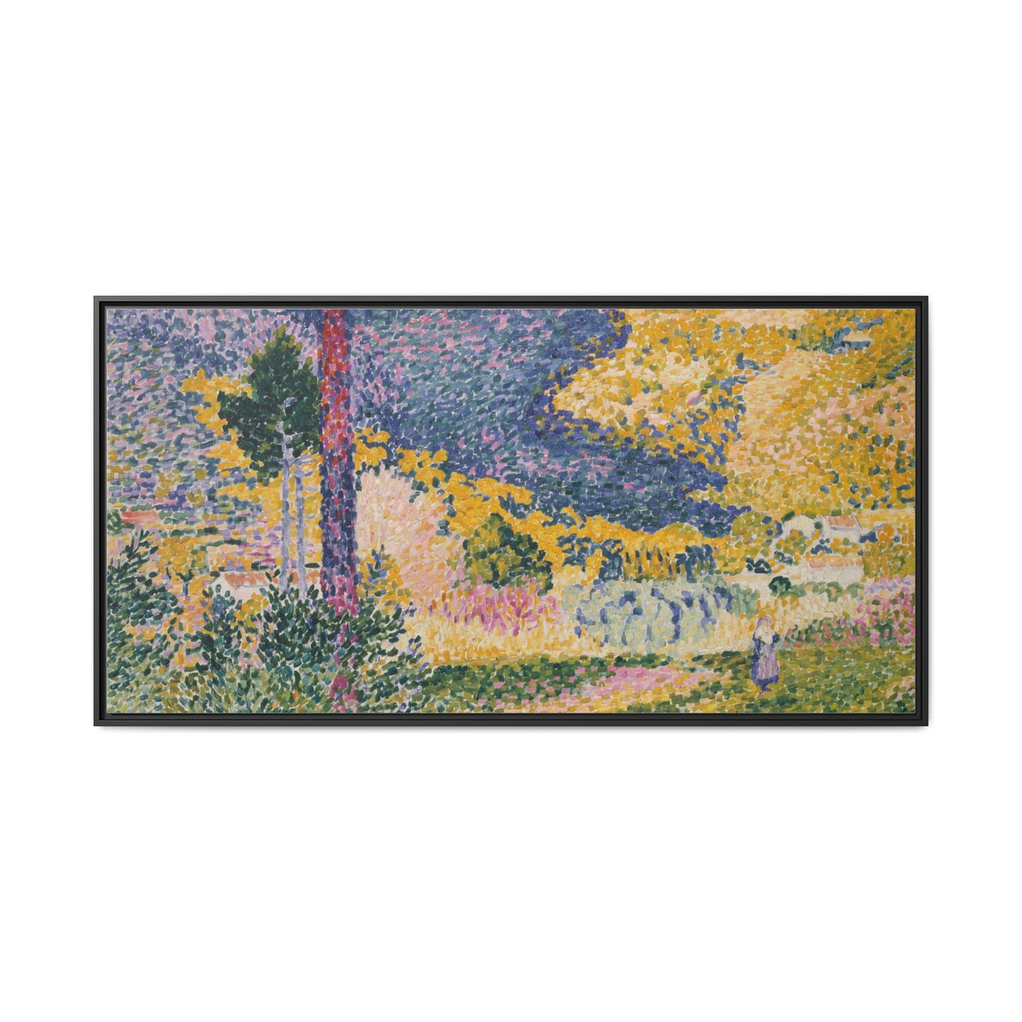 Valley with Fir Shade on the Mountain - Museum Collection - Framed Canvas Print
