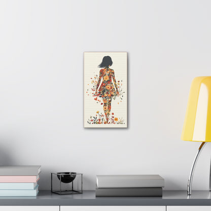 You Belong Among the Wildflowers  - Flower Girl - Print on Canvas