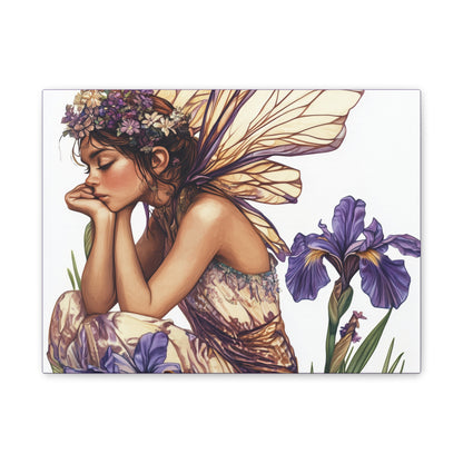 Iris You Were Here - Flowers & Fairies Collection - Fine Art Print on Canvas