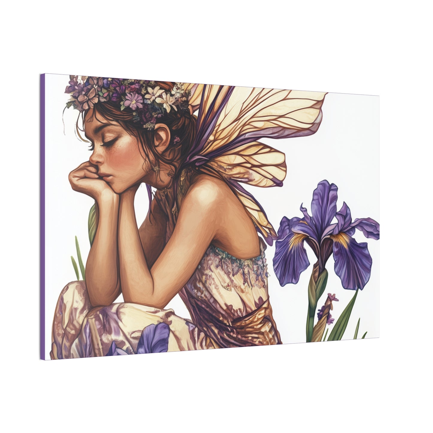Iris You Were Here - Flowers & Fairies Collection - Fine Art Print on Canvas
