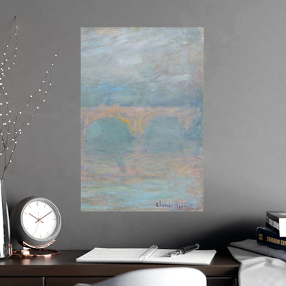 Waterloo Bridge London at Sunset - Monet Fine Art Poster