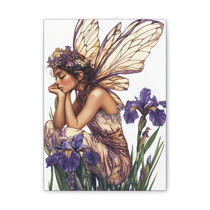 Iris You Were Here - Flowers & Fairies Collection - Fine Art Print on Canvas