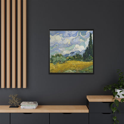 Van Gogh - Wheat Field with Cypresses - Museum Collection - Framed Canvas Print