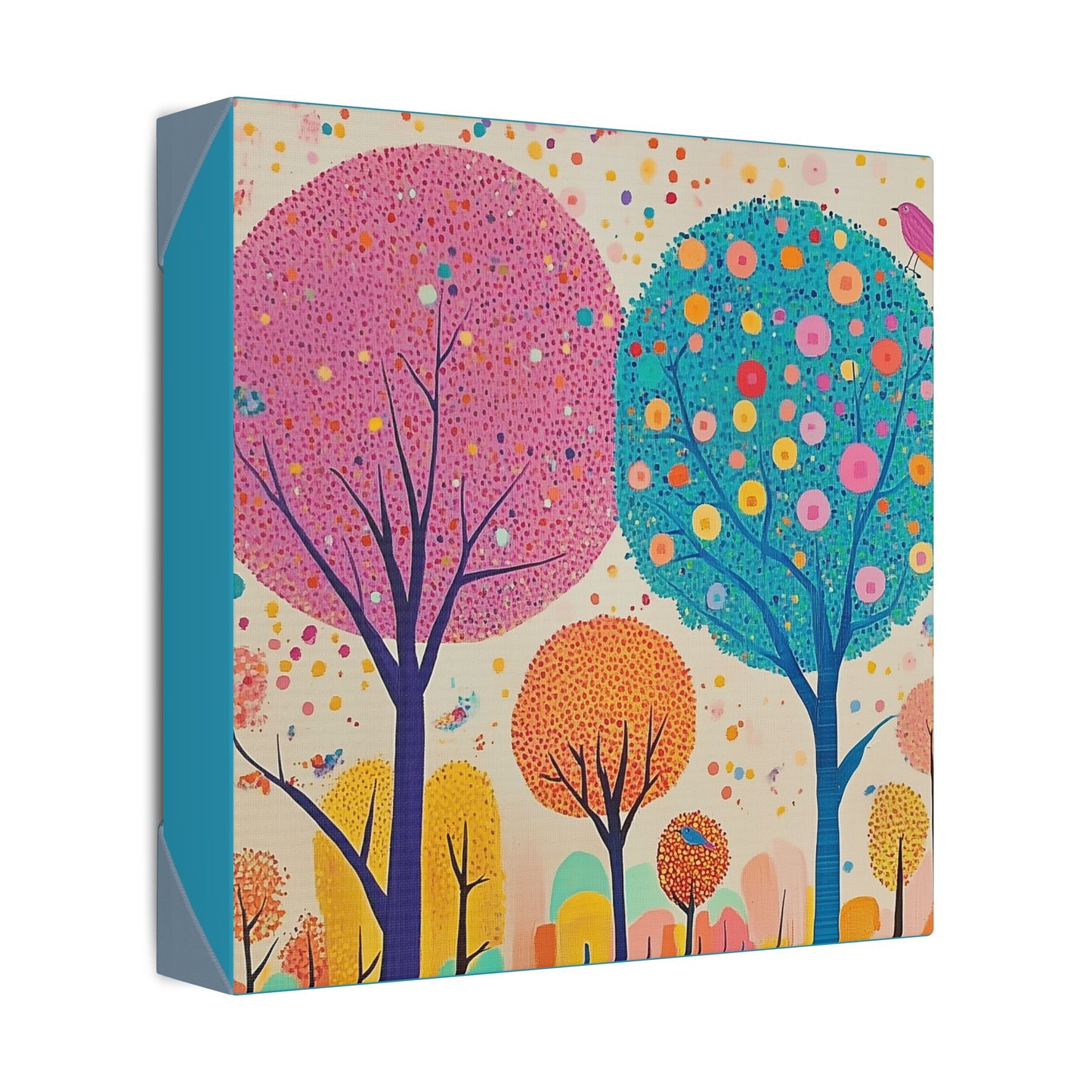 Happy Polka Dot Trees - Delight in Nature Series - Fine Art Print on Canvas