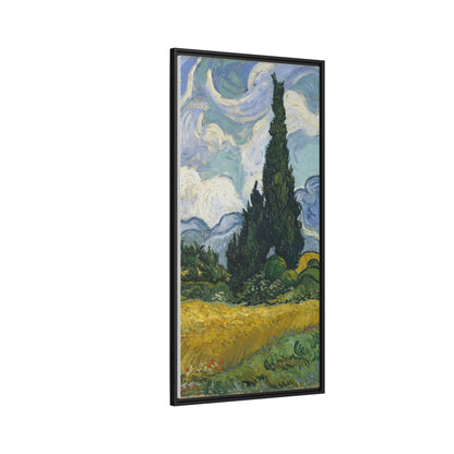 Van Gogh - Wheat Field with Cypresses - Museum Collection - Framed Canvas Print