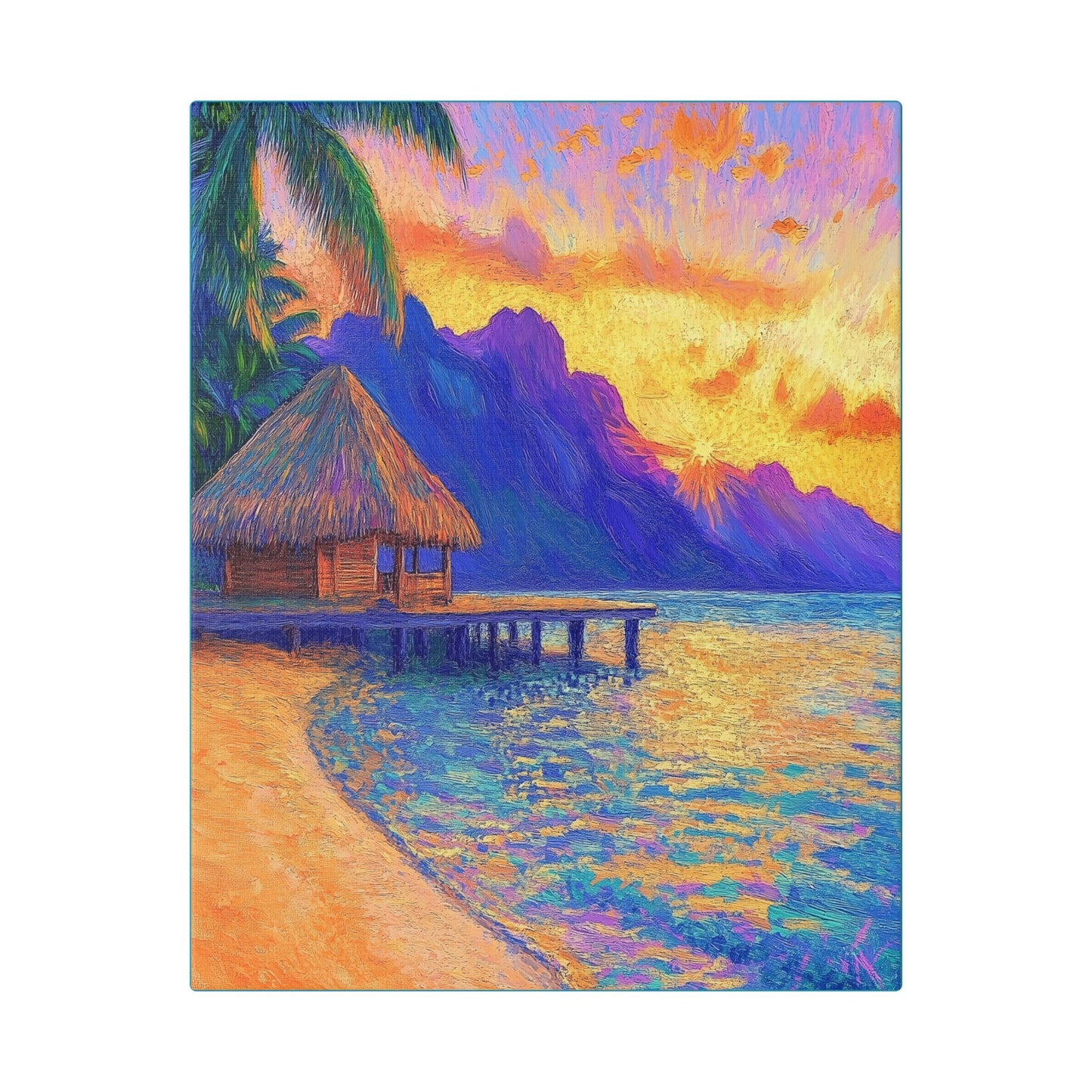 Mornings are Better on Vacation  - Fine Art Print on Canvas