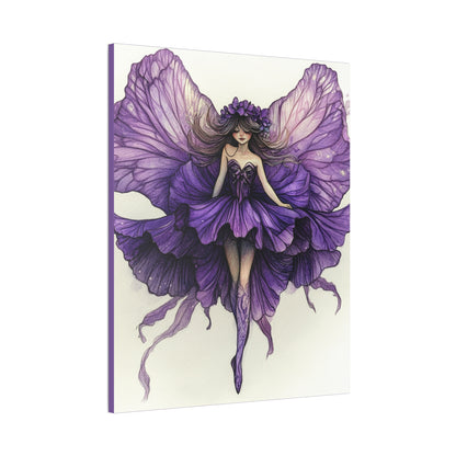 A Violet Affair - Fairies & Flowers Collection - Wall Art - on Canvas