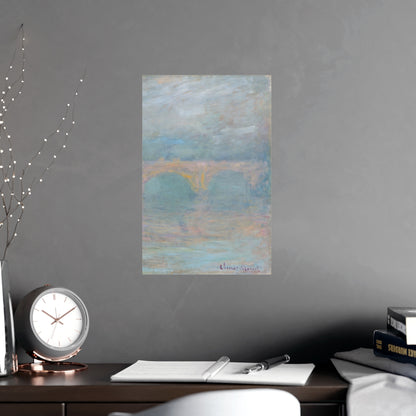 Waterloo Bridge London at Sunset - Monet Fine Art Poster