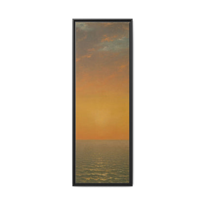 John Frederick Kensett : Sunset on the Sea (1872) - Museum Collection - Framed Canvas Print