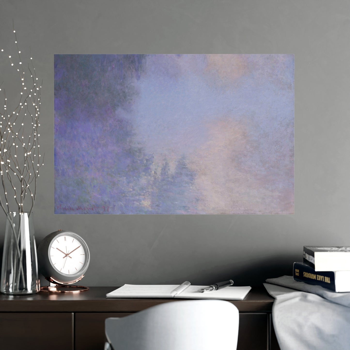 Branch of the Seine near Giverny in Mist - Monet Fine Art Poster