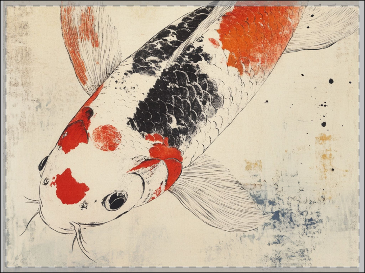 Serene Koi Fish Zen Framed Wall Art