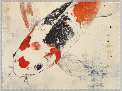 Serene Koi Fish Zen Framed Wall Art