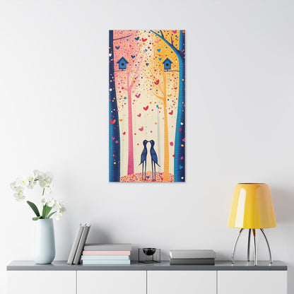 Little Love Birds - Delight in Nature Series - Fine Art Print on Canvas