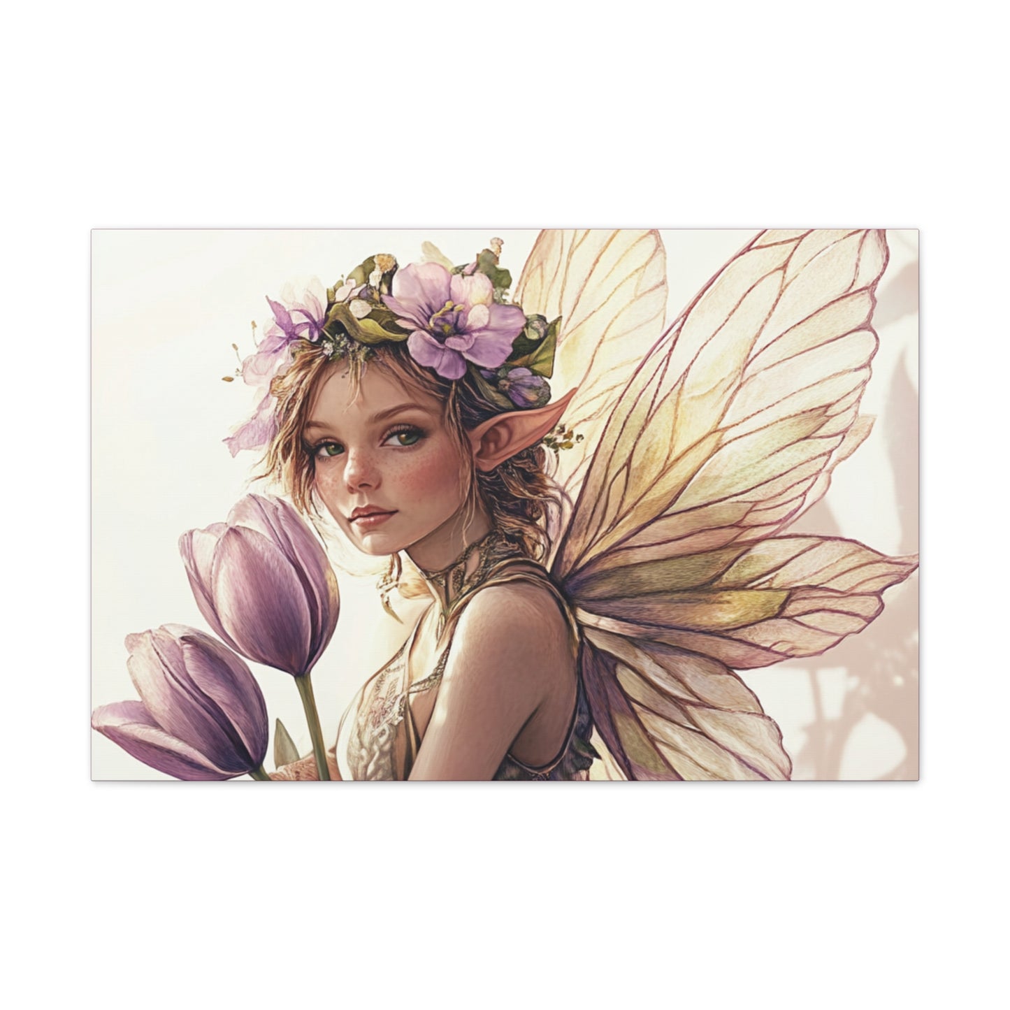 Tuesdays are for Tulips - Flowers & Fairies Collection - Fine Art Print on Canvas