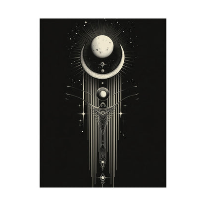Guided by the Moon - Fine Art Print - Cosmic Poster - Celestial Wall Art - Astronomy Lovers - Space - Ethereal