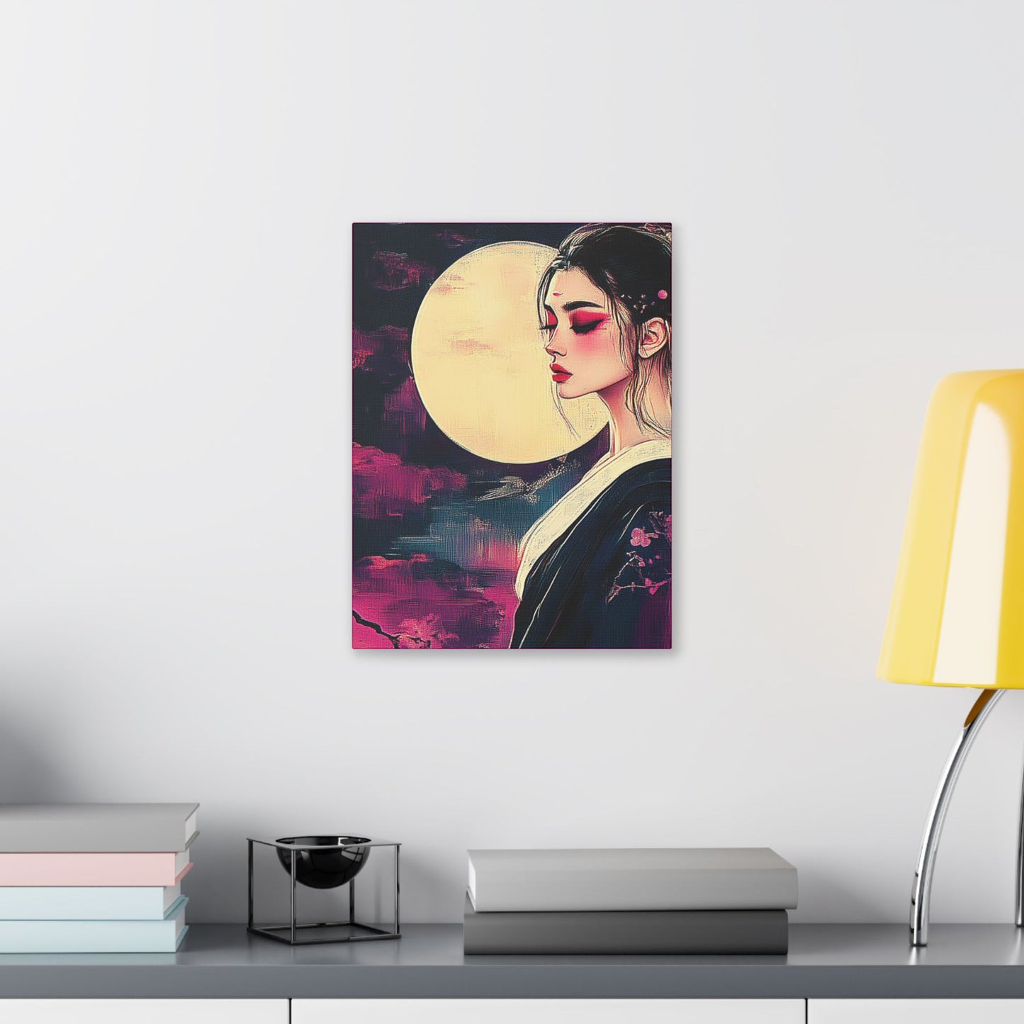 Magenta Moon - Fine Art Print on Canvas
