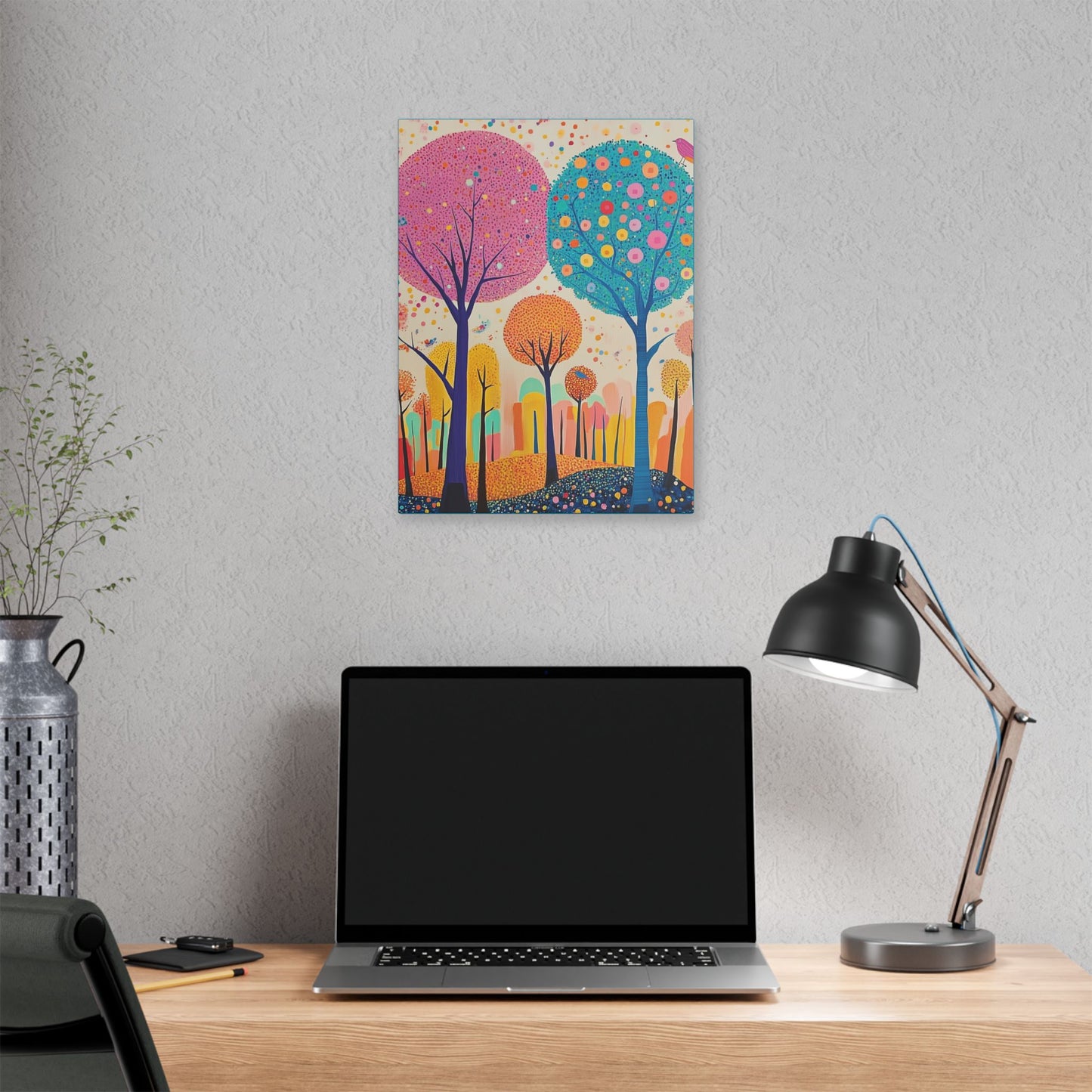 Happy Polka Dot Trees - Delight in Nature Series - Fine Art Print on Canvas