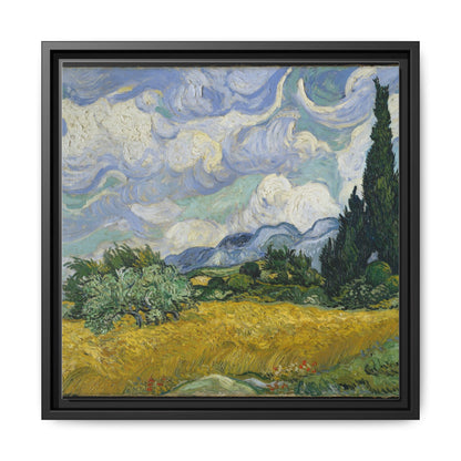 Van Gogh - Wheat Field with Cypresses - Museum Collection - Framed Canvas Print
